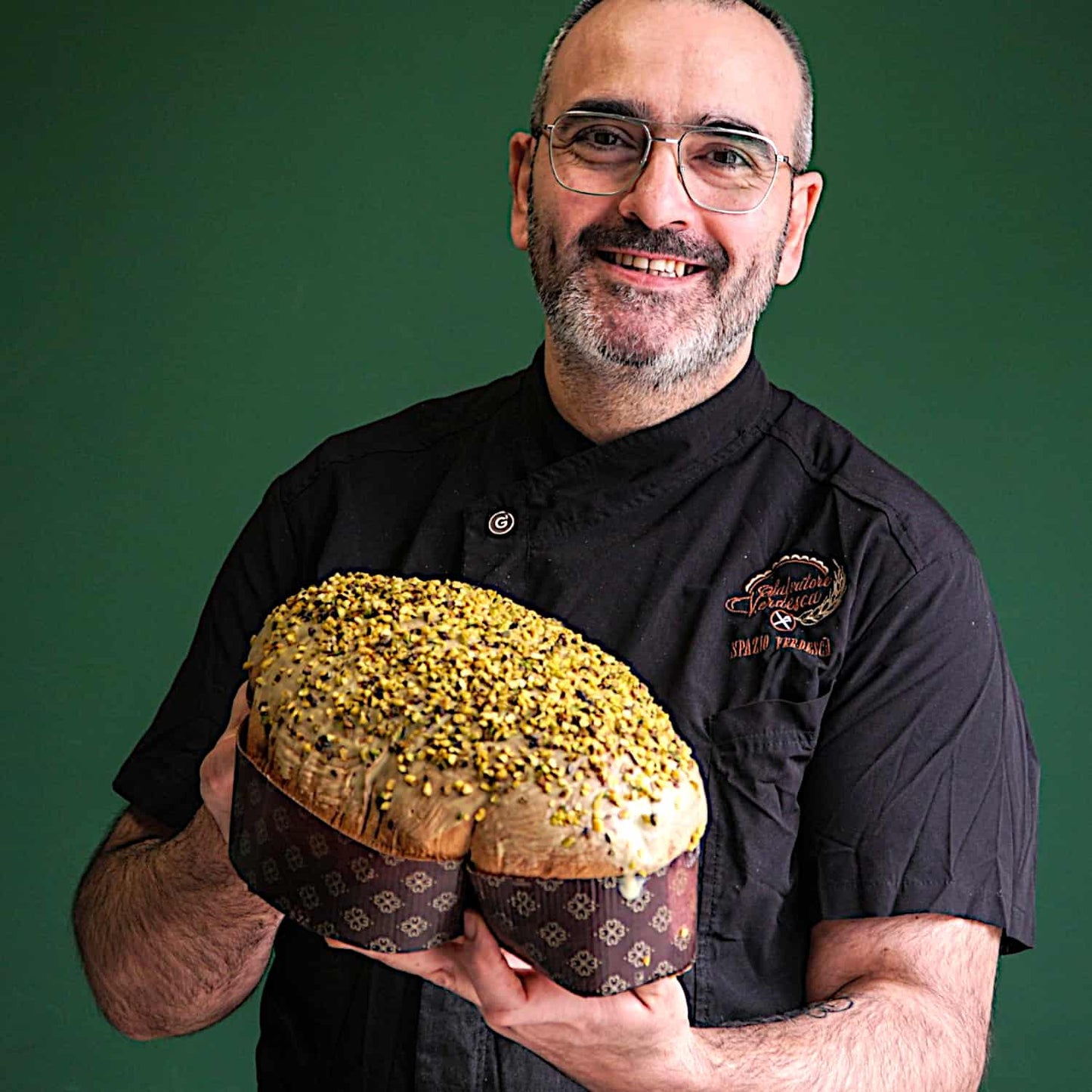 Colomba artigianale alla crema e cioccolato al Pistacchio - 1 Kg. - Salvatore Verdesca