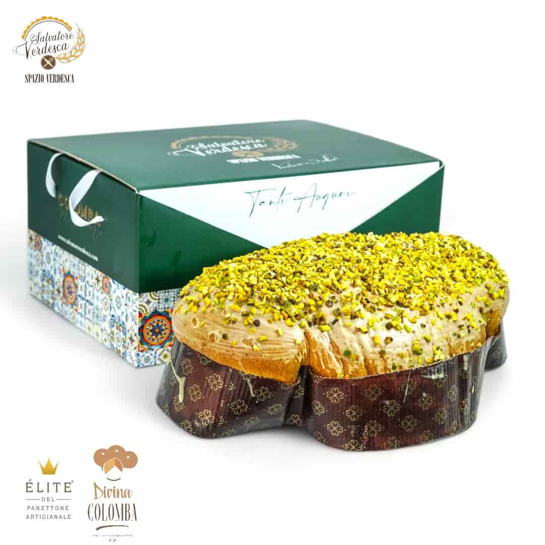Colomba artigianale alla crema e cioccolato al Pistacchio - 1 Kg. - Salvatore Verdesca