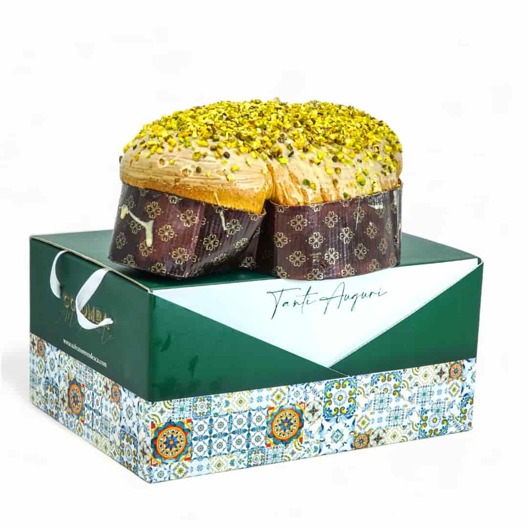 Colomba artigianale alla crema e cioccolato al Pistacchio - 1 Kg. - Salvatore Verdesca
