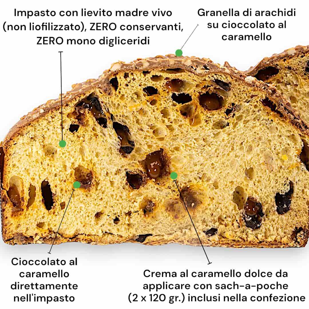 Colomba artigianale caramello e cioccolato 1 Kg - Salvatore Verdesca