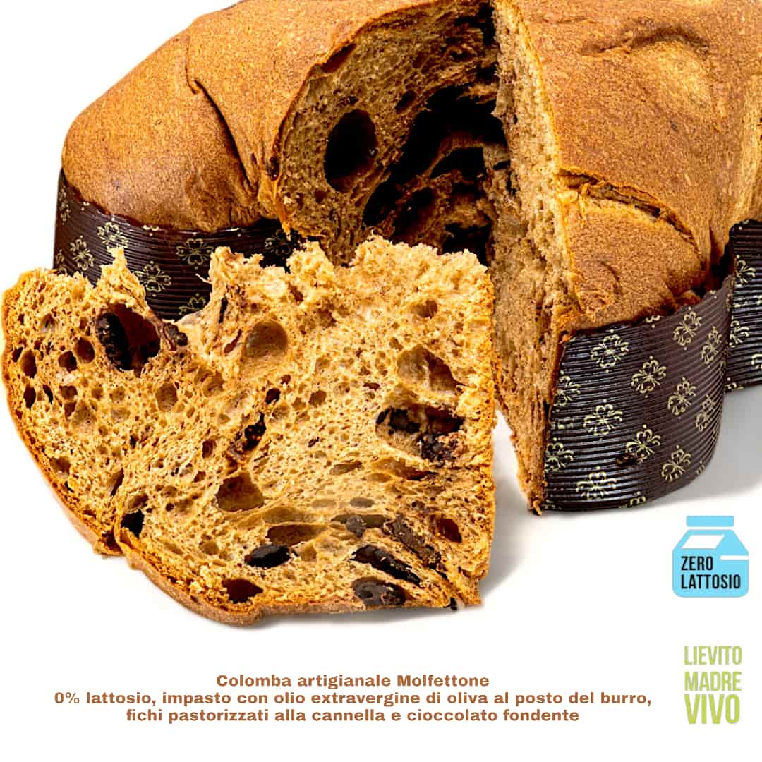 Colomba artigianale Molfettone fichi freschi e cioccolato 1 Kg - senza lattosio - Salvatore Verdesca