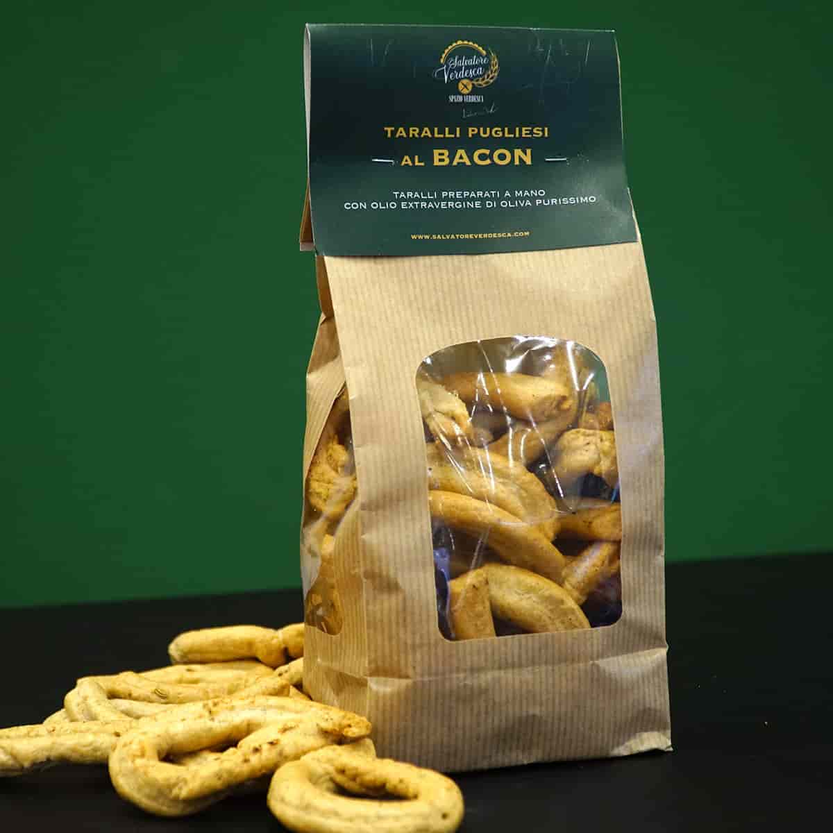 Taralli scaldati pugliesi al Bacon (250 gr.) - Salvatore Verdesca