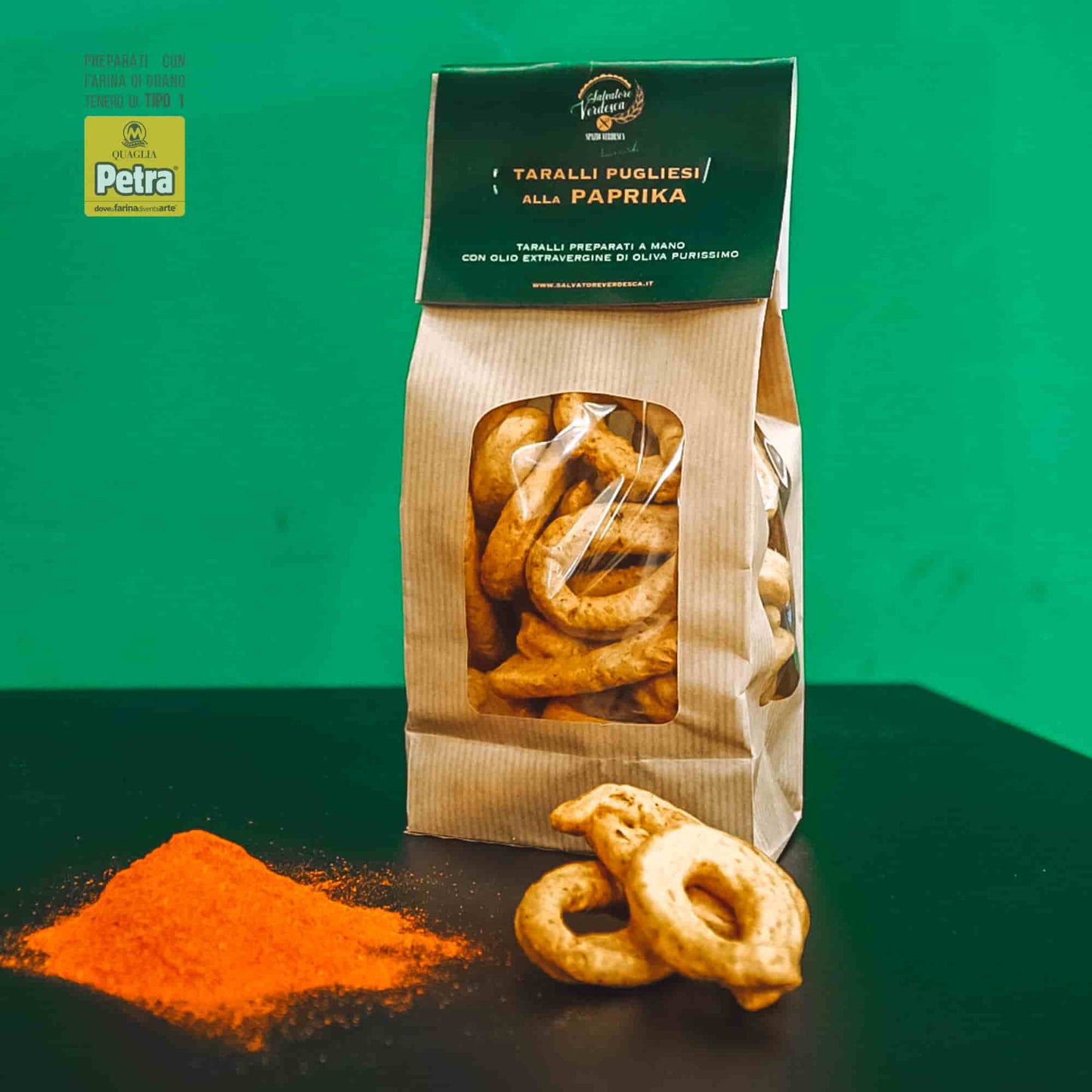 Taralli scaldati pugliesi alla paprika (240 gr.) - Salvatore Verdesca