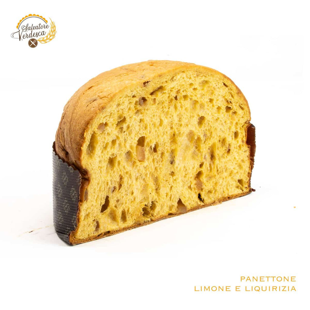 Panettone limone e liquirizia - 1 KG.