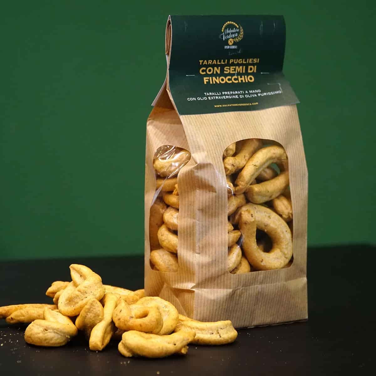 Taralli scaldati pugliesi ai semi di finocchio (250 gr.) - Salvatore Verdesca